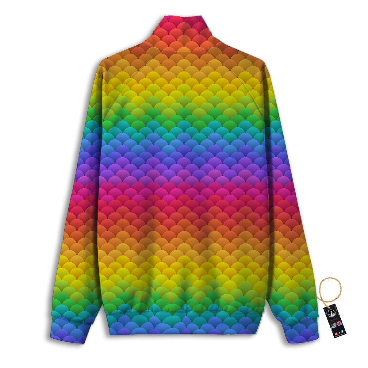 Rainbow Light Blobs Print Pattern Track Jacket-grizzshop