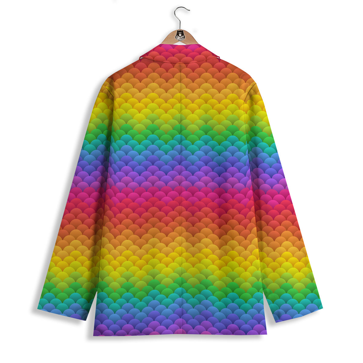 Rainbow Light Blobs Print Pattern Women's Blazer-grizzshop