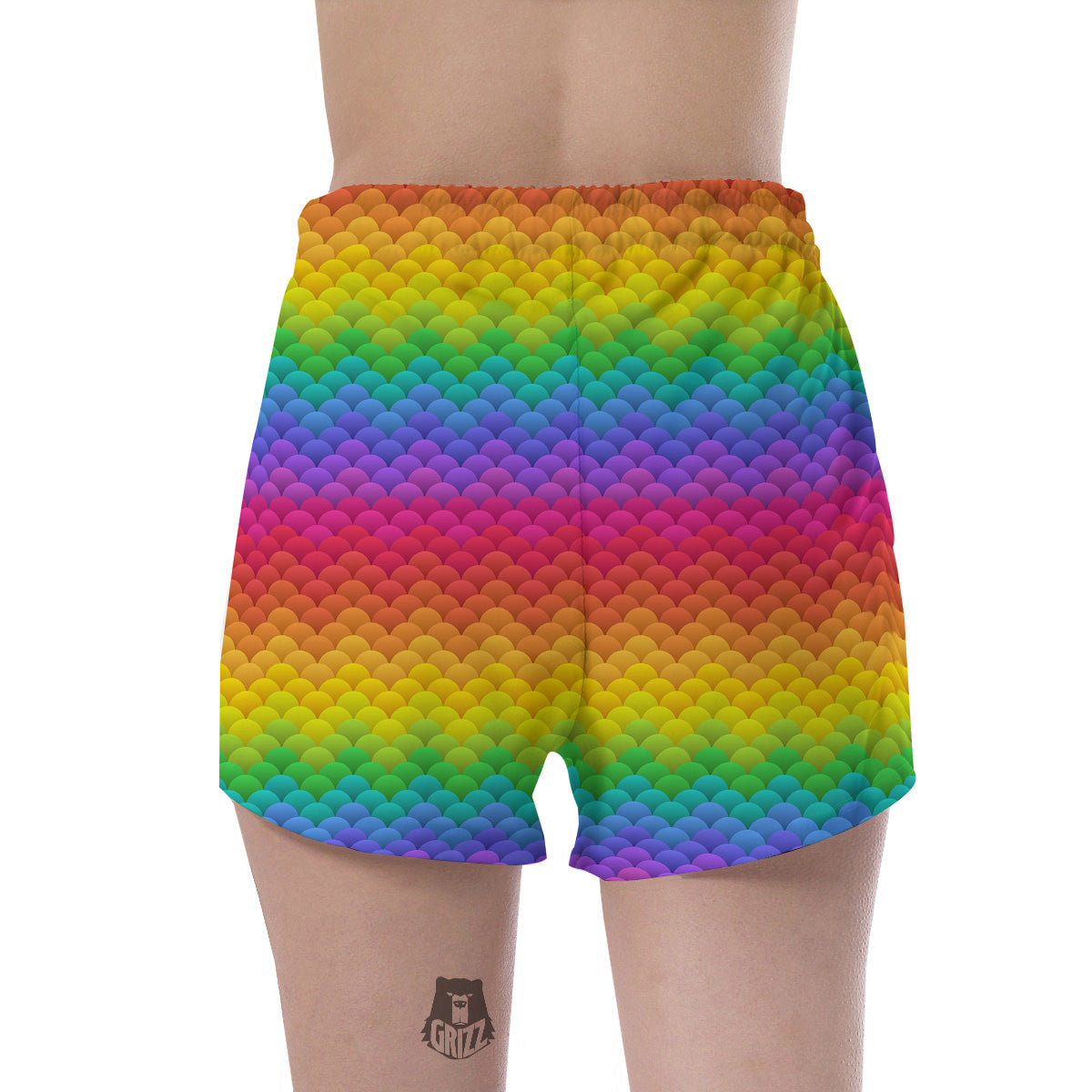 Rainbow Light Blobs Print Pattern Women's Shorts-grizzshop