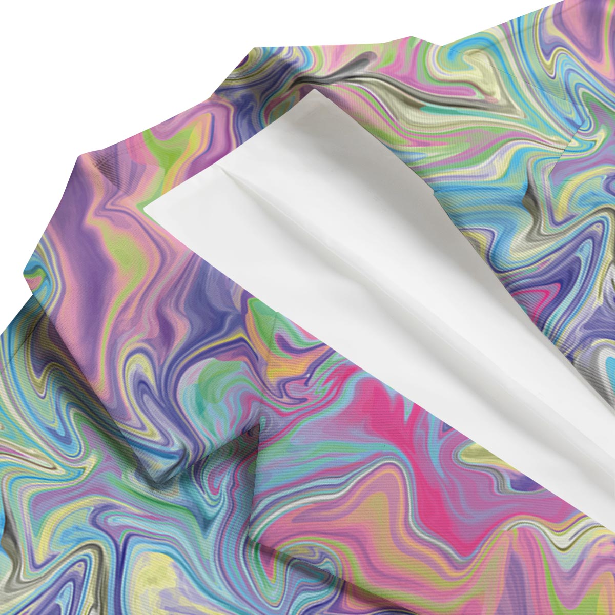 Rainbow Marble Pattern Print Men's Blazer-grizzshop