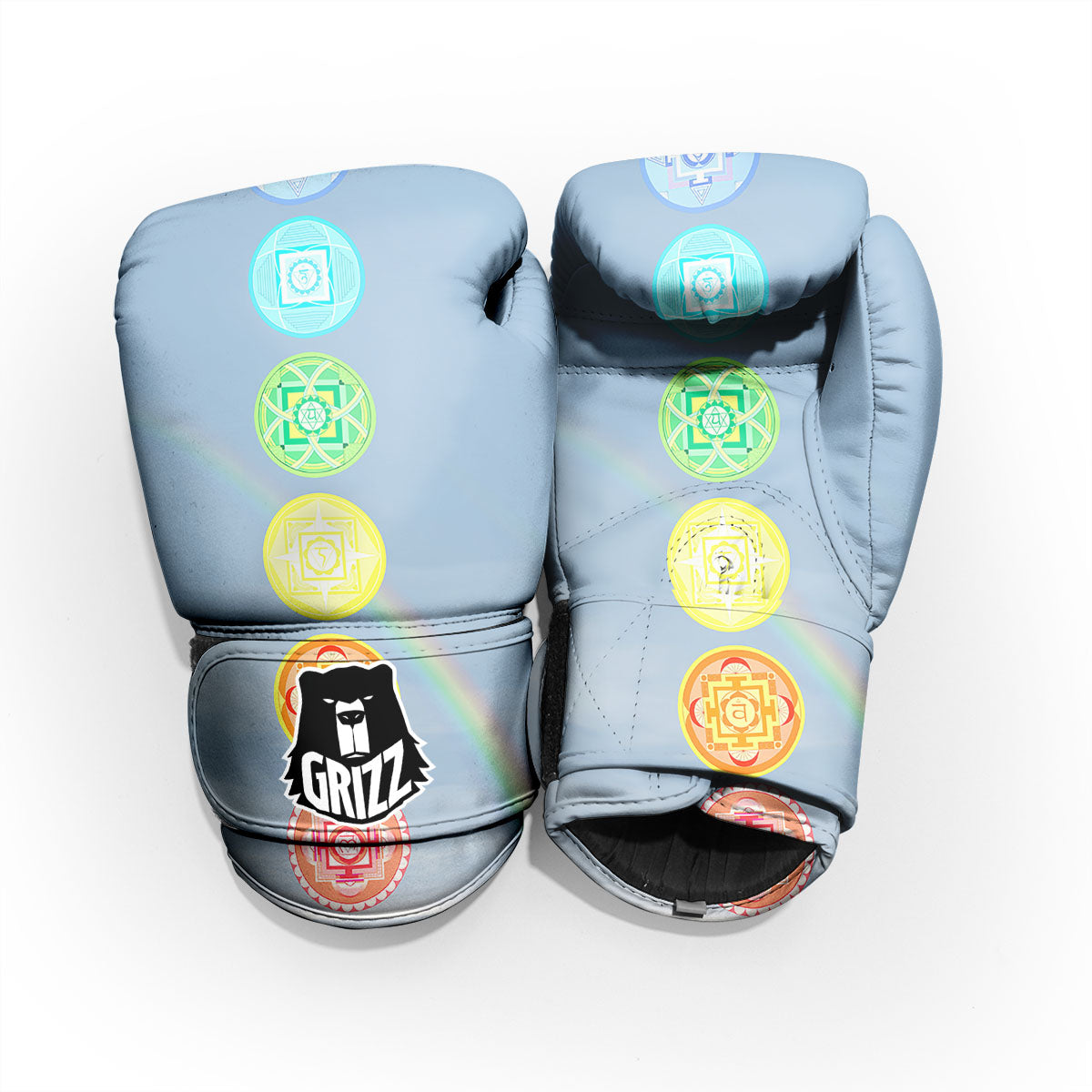 Rainbow Of Life Seven Chakras Print Pro Boxing Glove