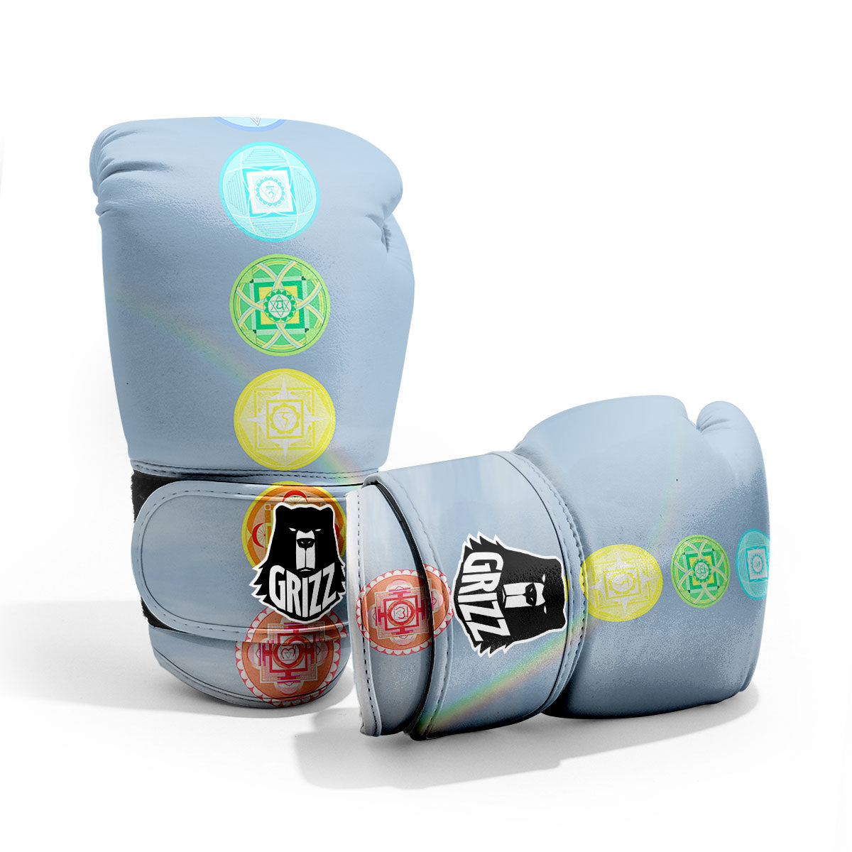 Rainbow Of Life Seven Chakras Print Pro Boxing Glove