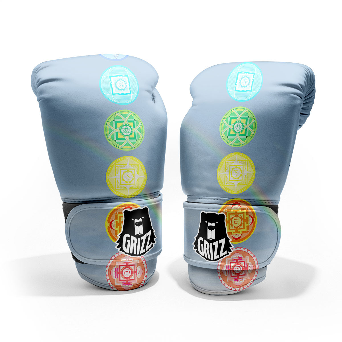 Rainbow Of Life Seven Chakras Print Pro Boxing Glove