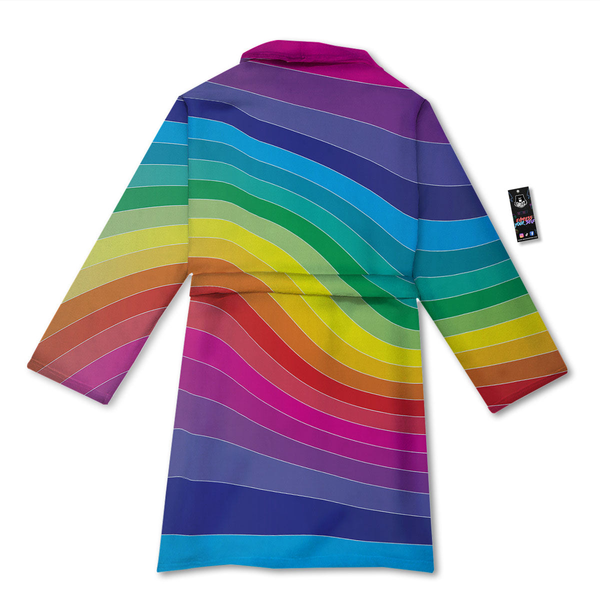 Rainbow Print Bathrobe-grizzshop