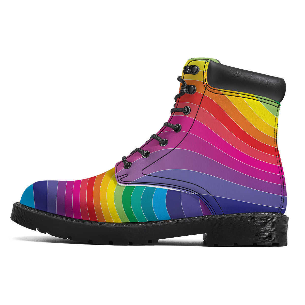 Rainbow Print Boots-grizzshop