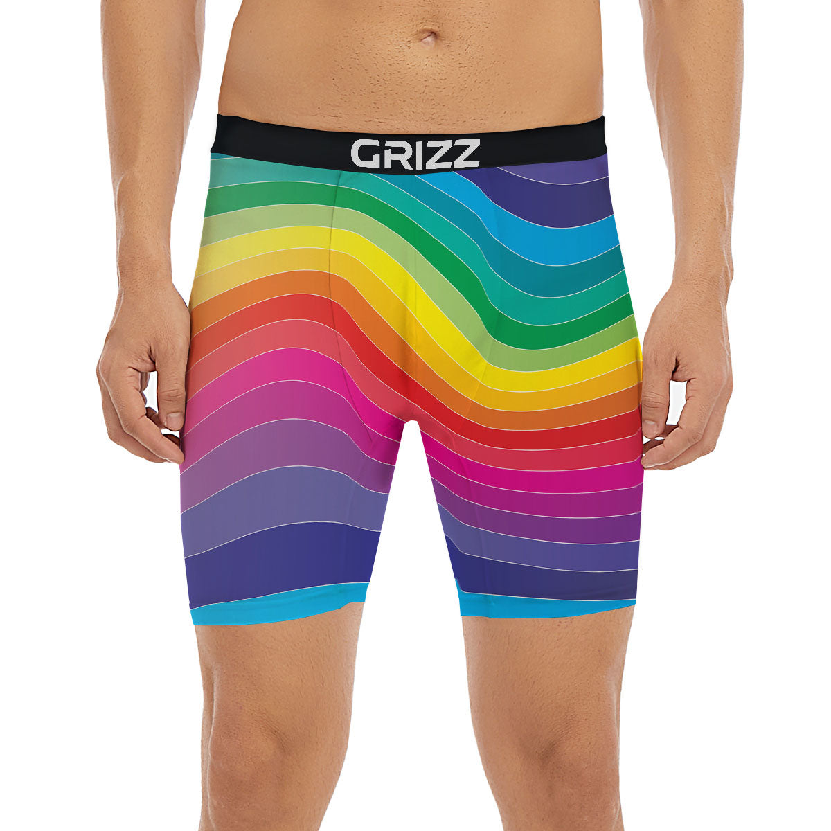 Rainbow Print Boxer Briefs-grizzshop