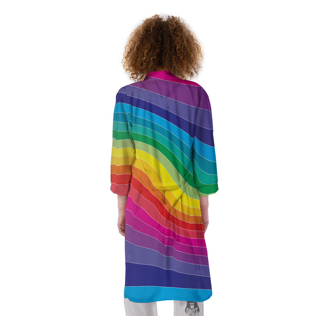 Rainbow Print Kimono-grizzshop