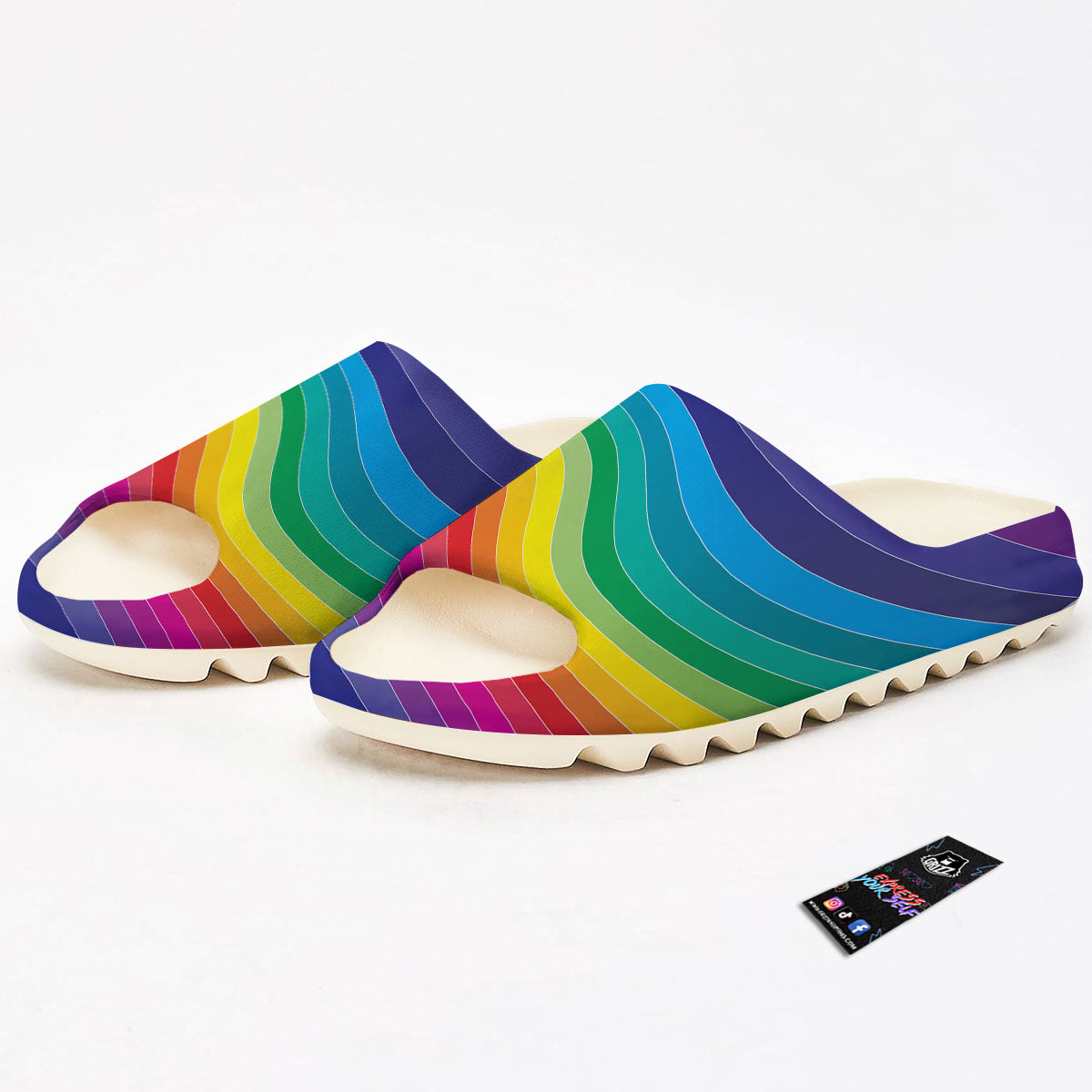 Rainbow Print Sandals-grizzshop