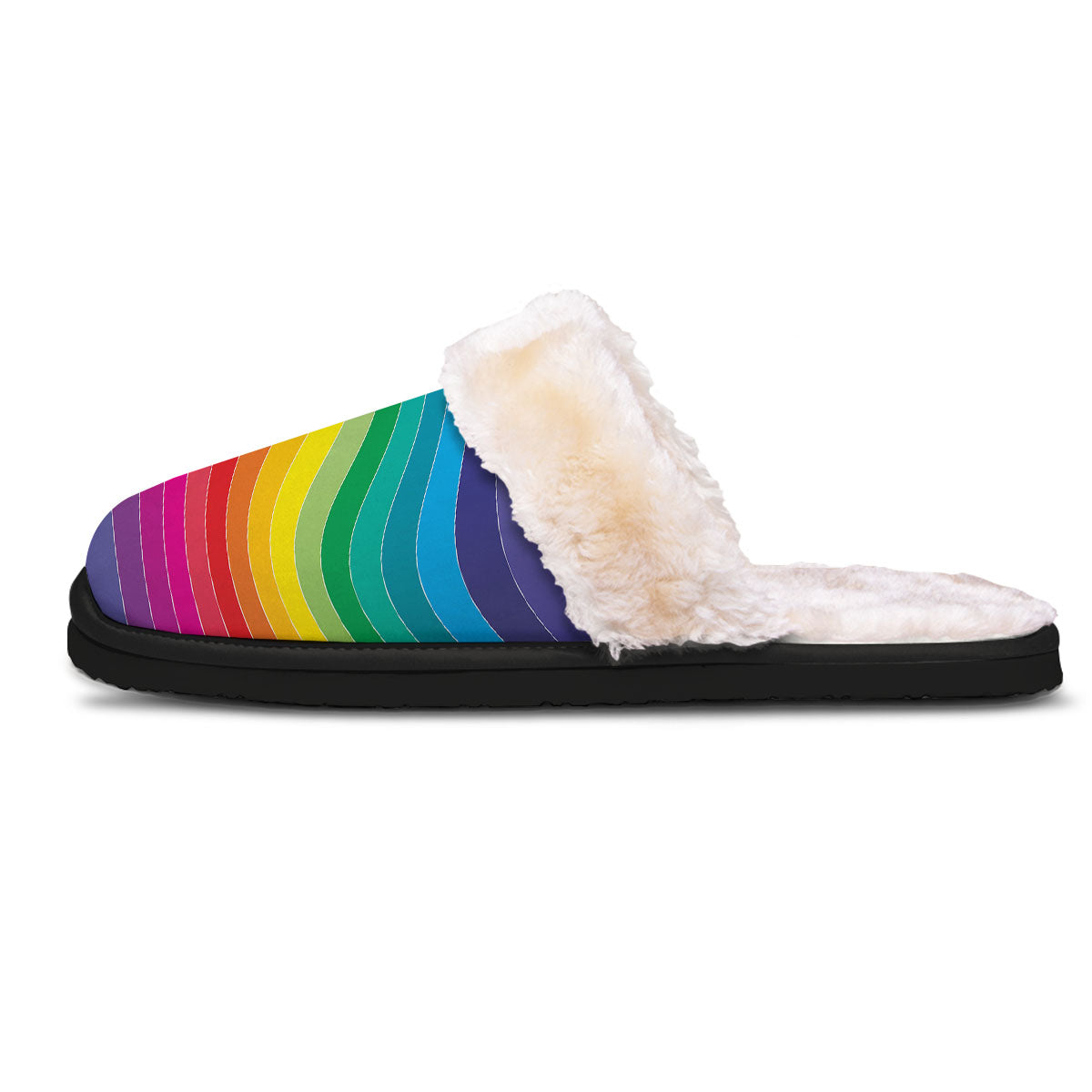 Rainbow Print Slippers-grizzshop