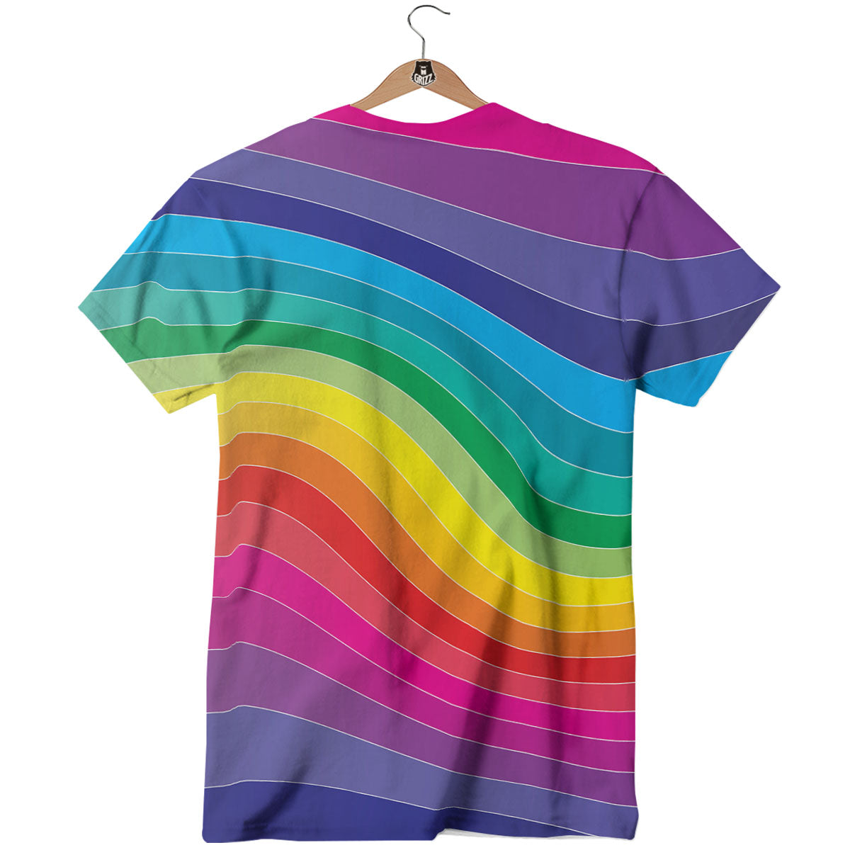 Rainbow Print T-Shirt-grizzshop
