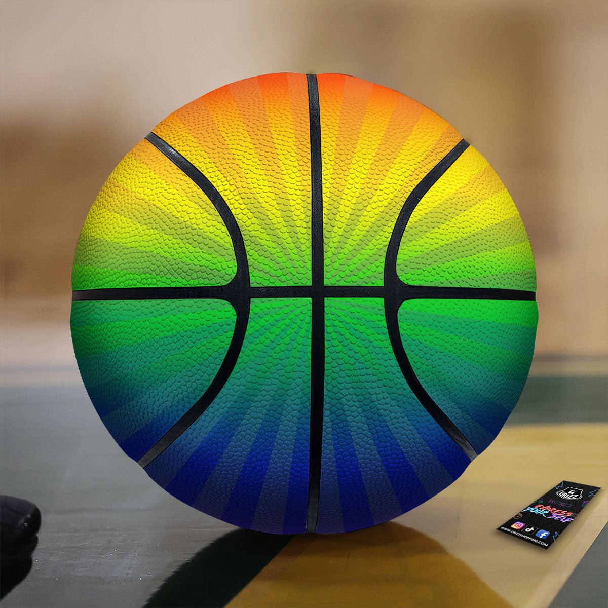 Rainbow Rays LGBT Pride Print Basketball-grizzshop