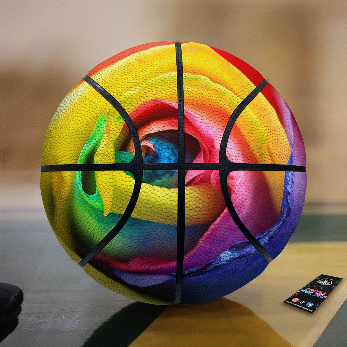 Rainbow Roses LGBT Pride Print Basketball-grizzshop