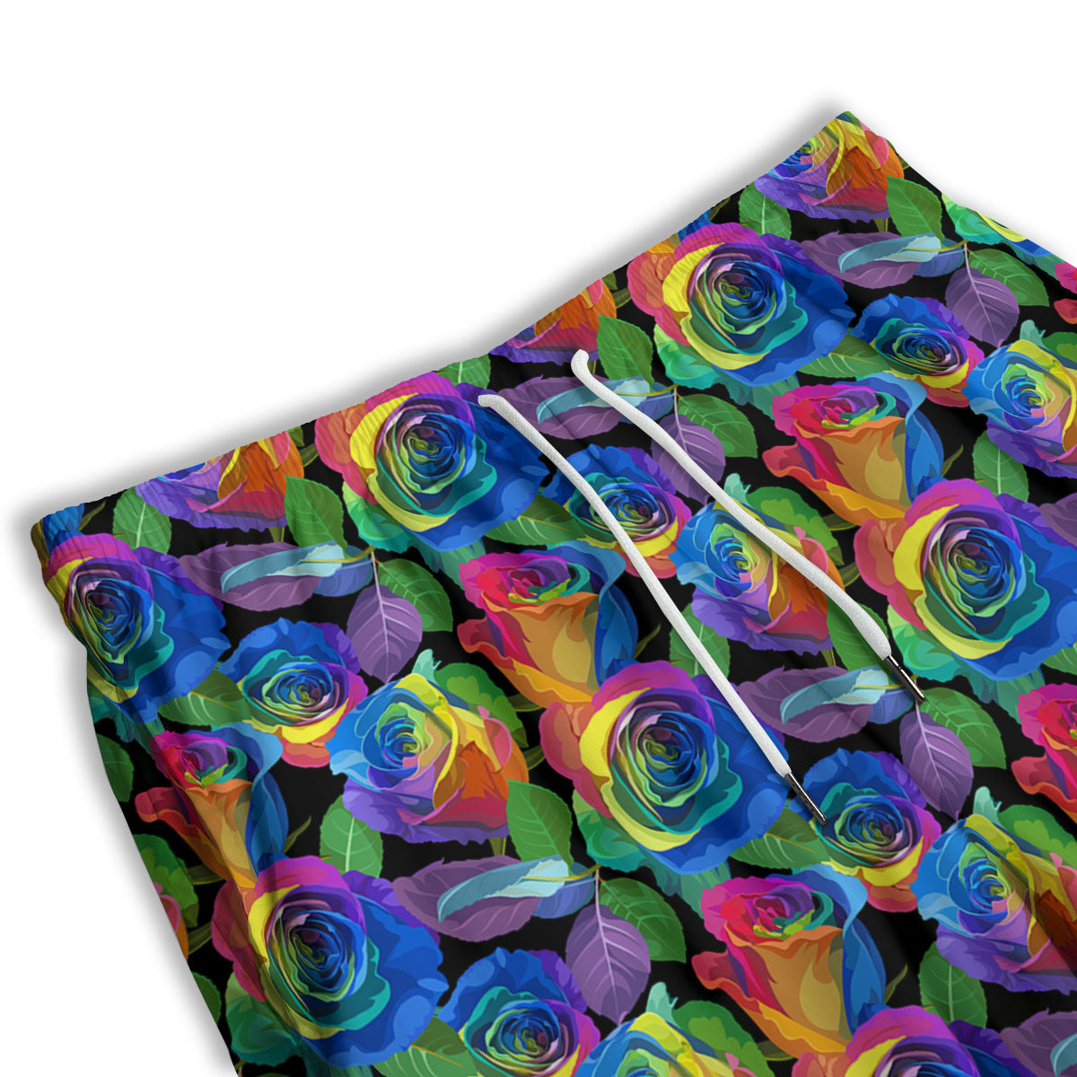 Rainbow Roses LGBT Pride Print Pattern Men's Athletic Shorts