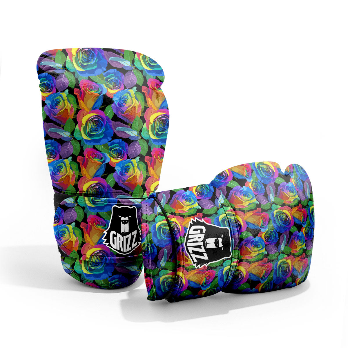 Rainbow Roses LGBT Pride Print Pattern Pro Boxing Glove