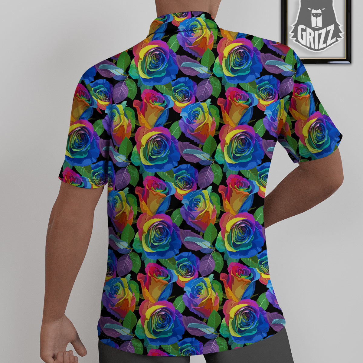 Rainbow Roses LGBT Pride Print Pattern Untucked Shirts-grizzshop