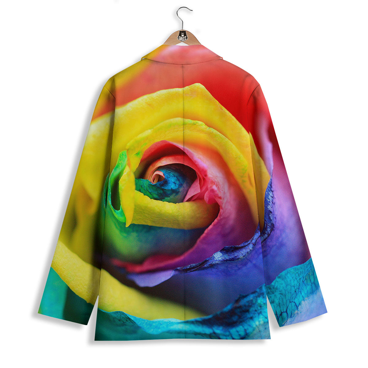 Rainbow Roses LGBT Pride Print Women's Blazer-grizzshop