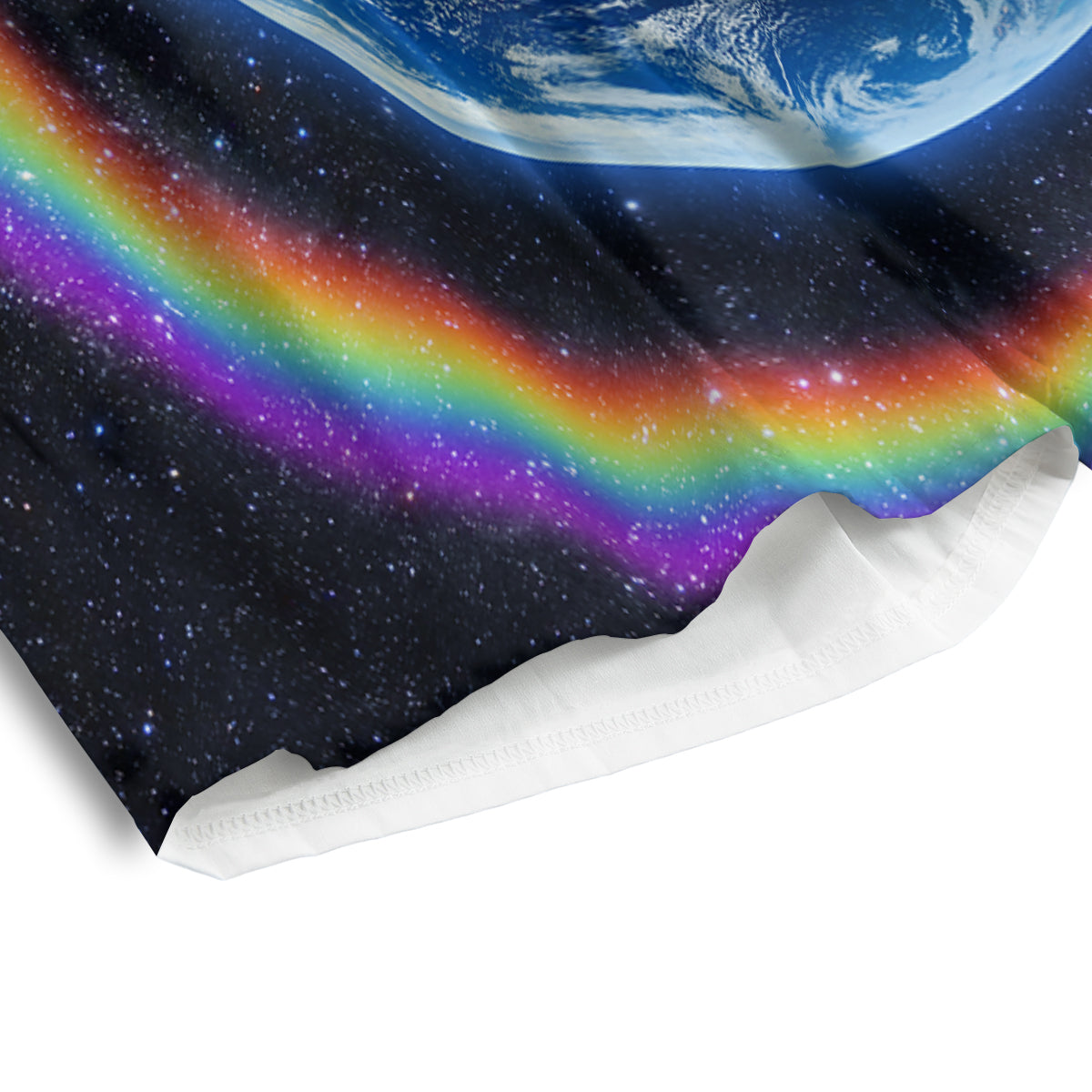 Rainbow The Earth Print Men's Athletic Shorts