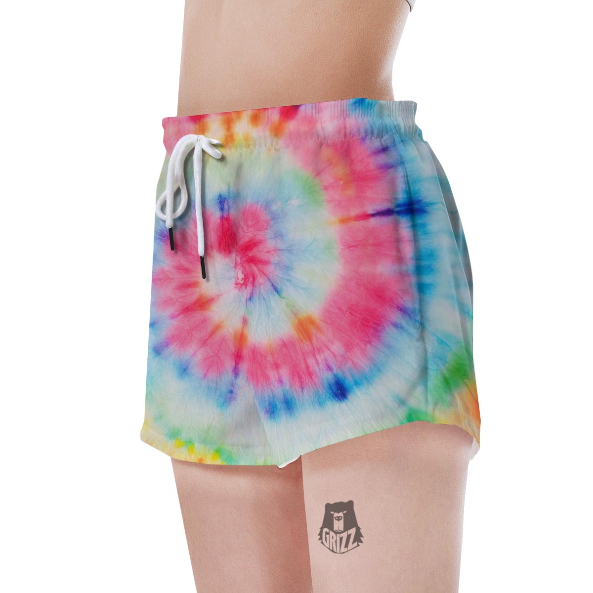 Rainbow Tie Dye Print Women's Shorts-grizzshop