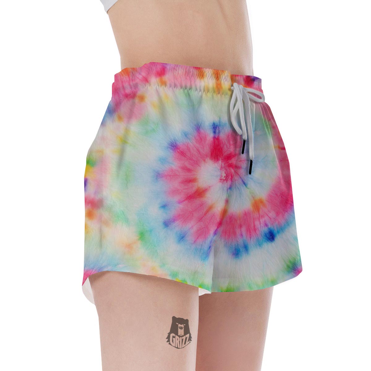 Rainbow Tie Dye Women's Shorts-grizzshop
