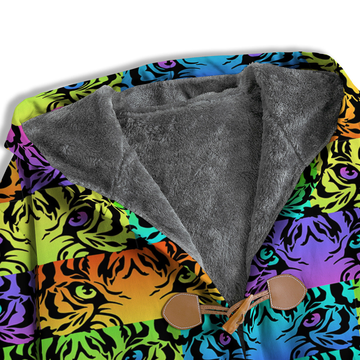 Rainbow Tiger Eyes Print Pattern Men's Windbreaker Jacket-grizzshop