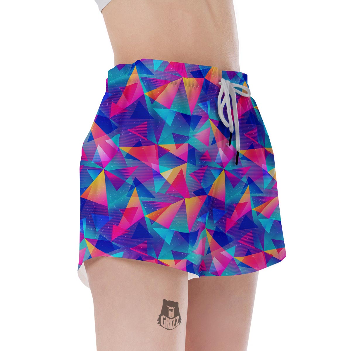 Rainbow Triangle Geometric Women's Shorts-grizzshop