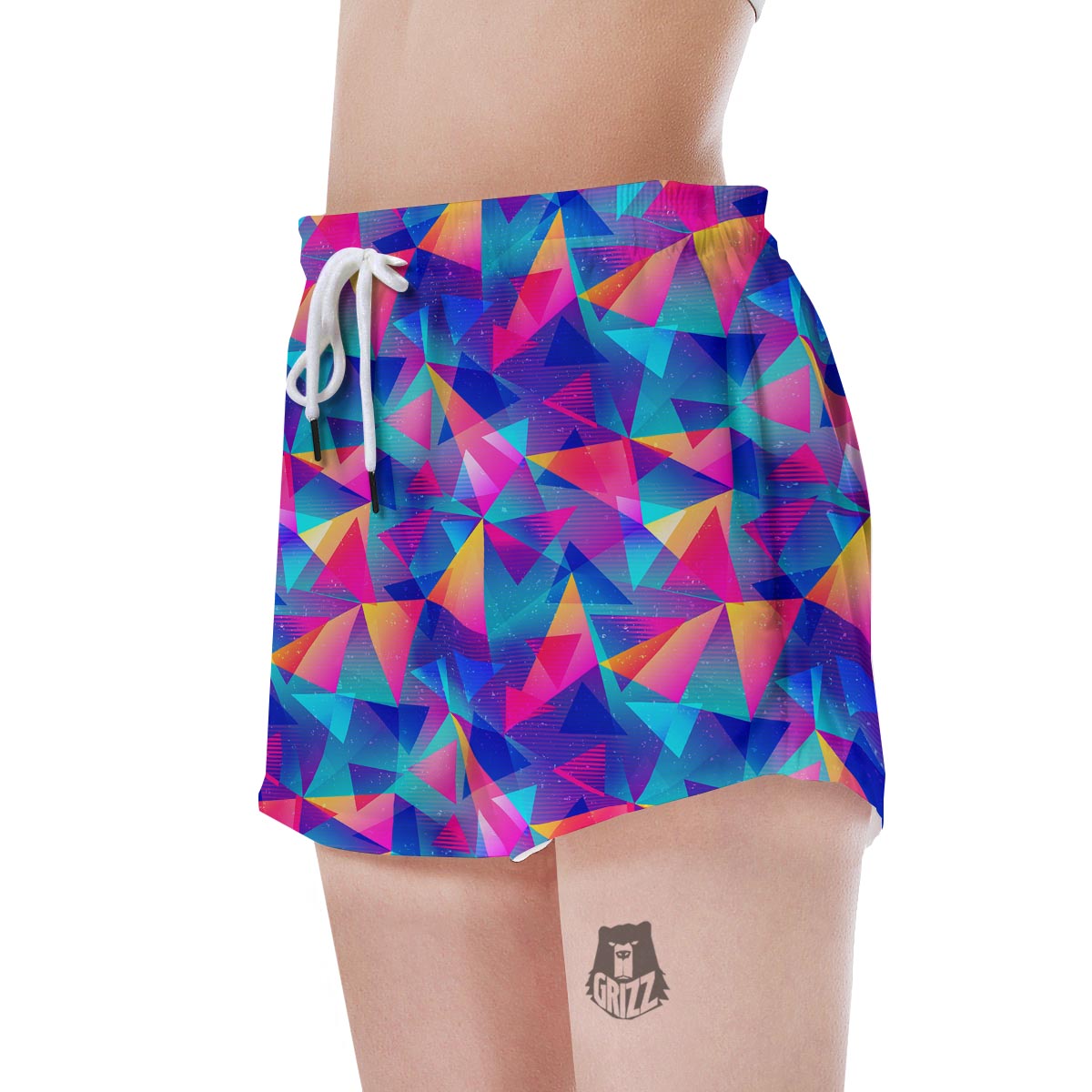 Rainbow Triangle Geometric Women's Shorts-grizzshop