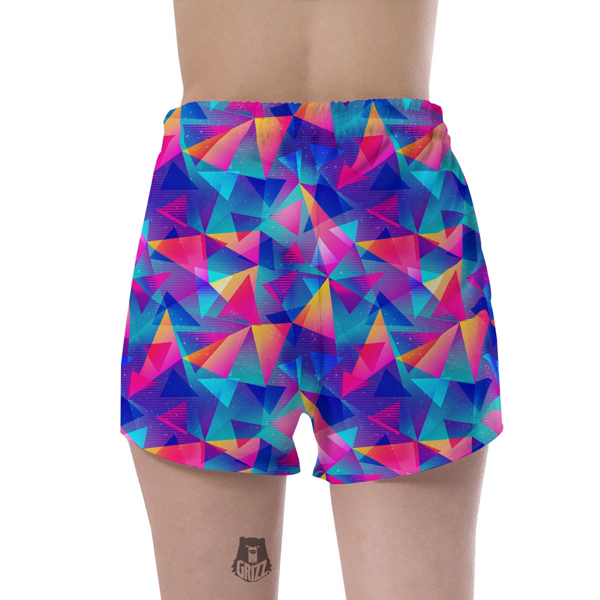 Rainbow Triangle Geometric Women's Shorts-grizzshop