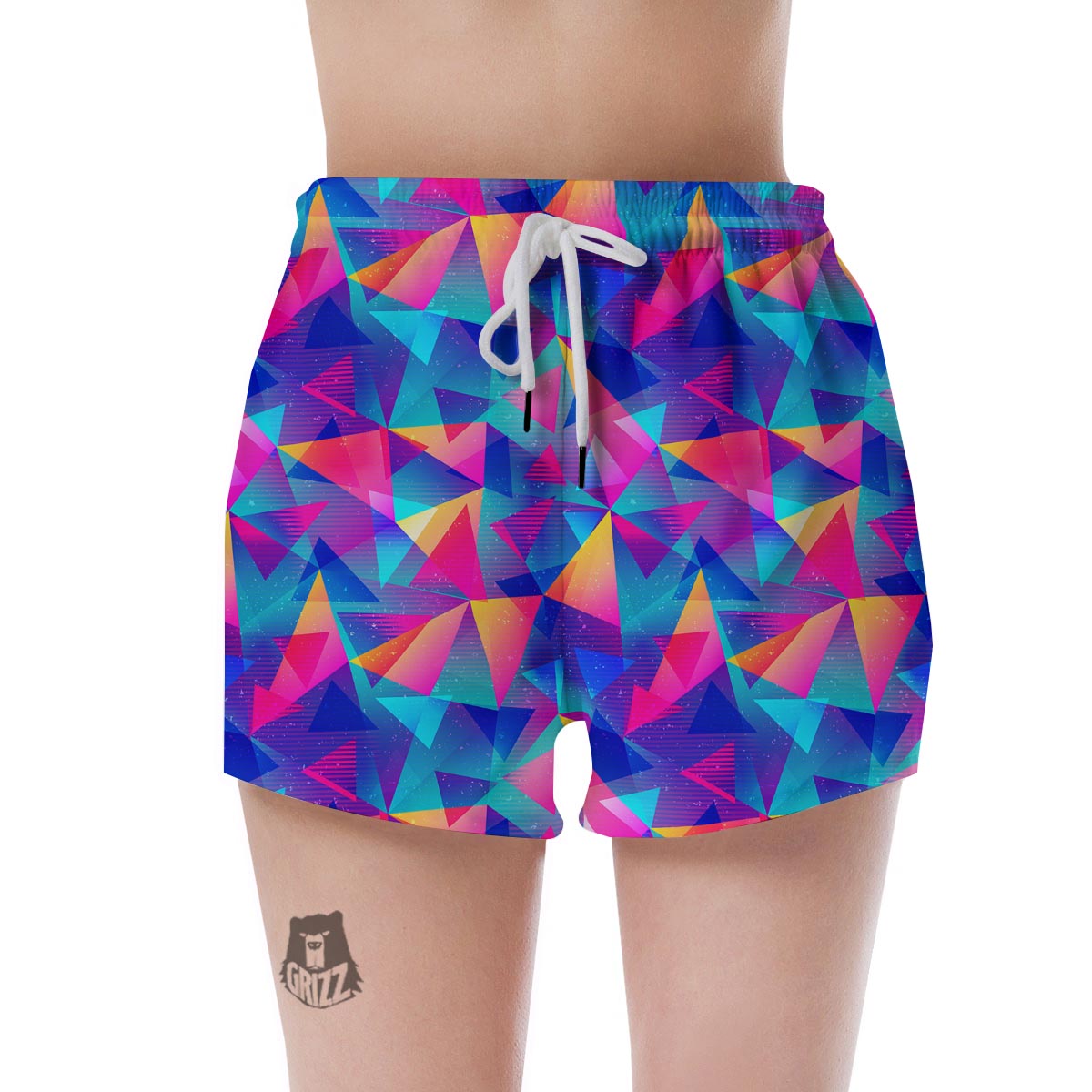Rainbow Triangle Geometric Women's Shorts-grizzshop
