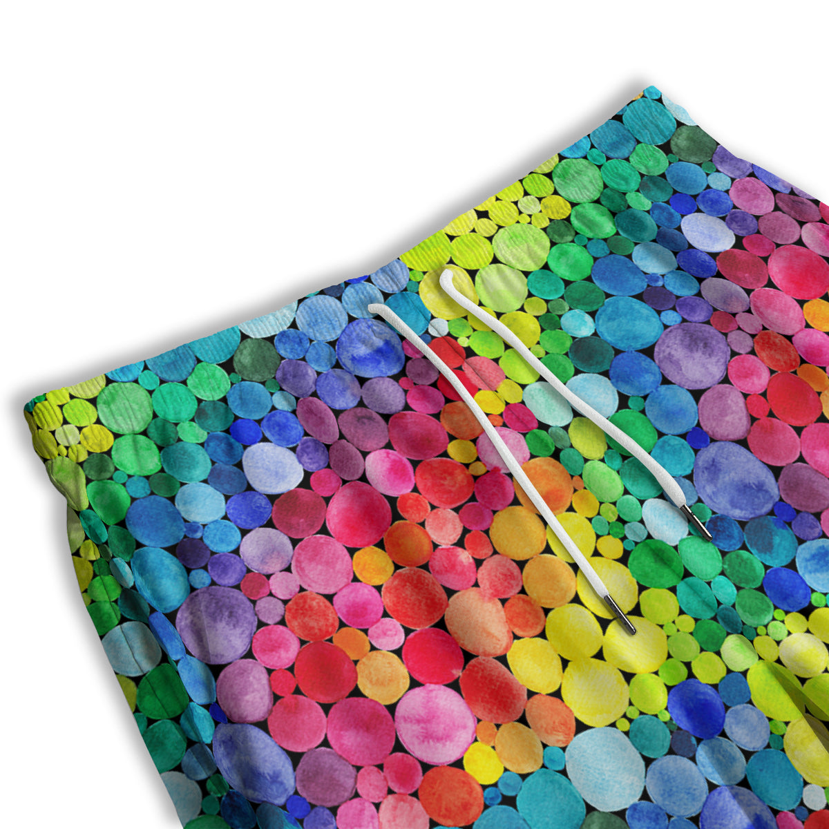 Rainbow Watercolor Print Pattern Men's Athletic Shorts