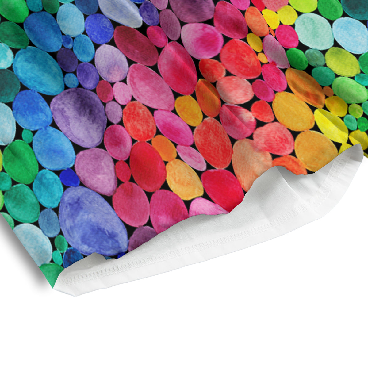 Rainbow Watercolor Print Pattern Men's Athletic Shorts