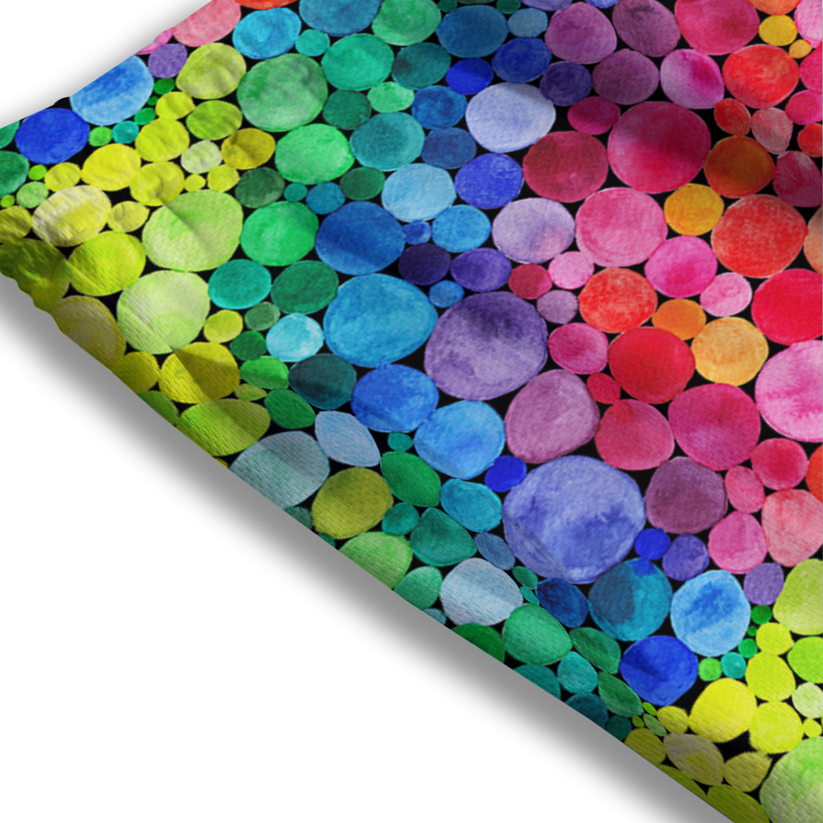 Rainbow Watercolor Print Pattern Mesh Shorts