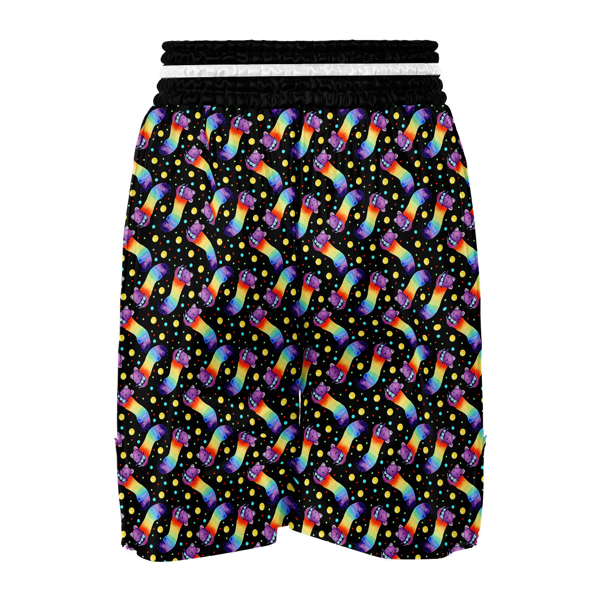 Rainbow Worm Print Pattern Boxing Shorts-grizzshop
