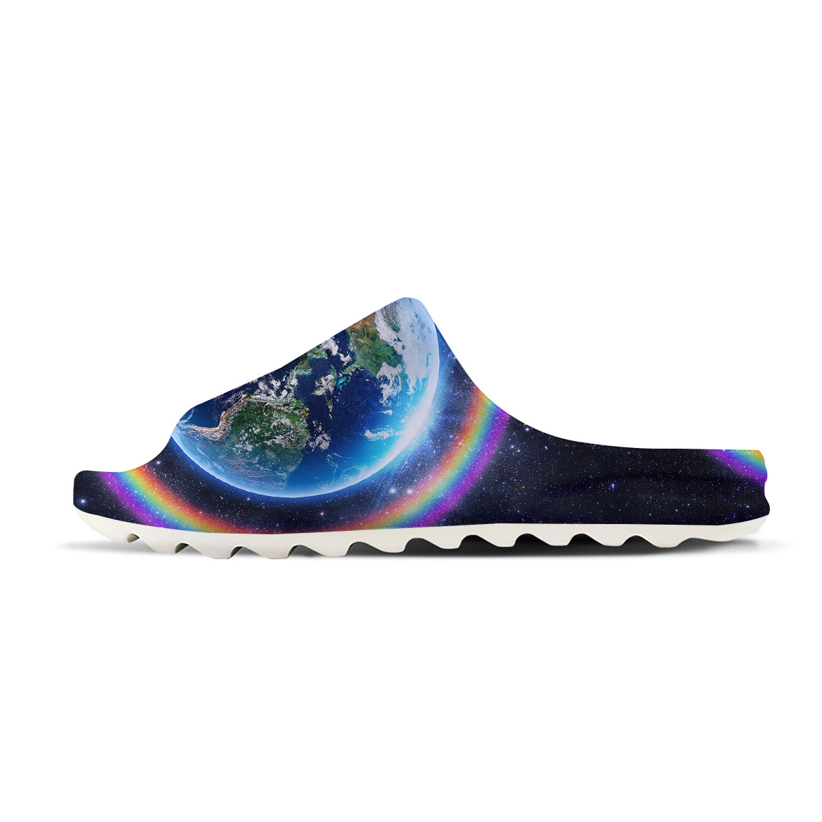 Rainbow The Earth Print Sandals-grizzshop