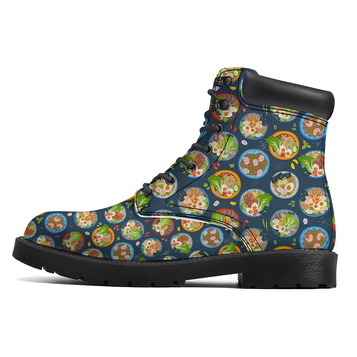 Ramen Udon Noodles In Bowl Print Pattern Boots-grizzshop
