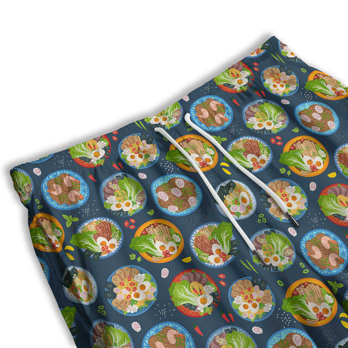 Ramen Udon Noodles In Bowl Print Pattern Men's Athletic Shorts