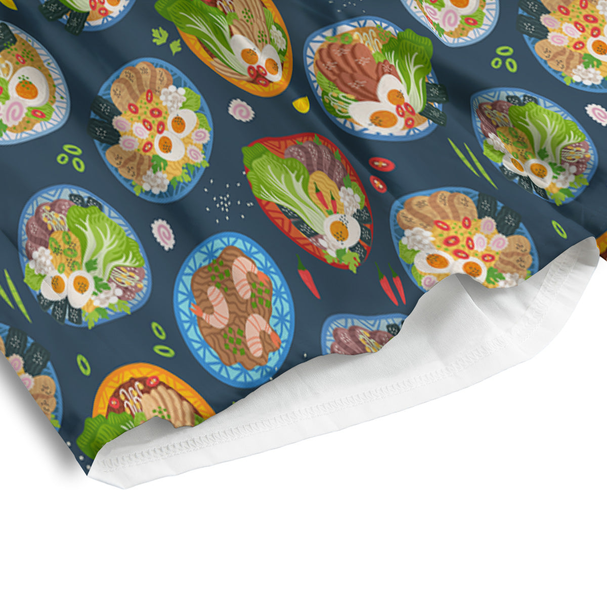 Ramen Udon Noodles In Bowl Print Pattern Men's Athletic Shorts