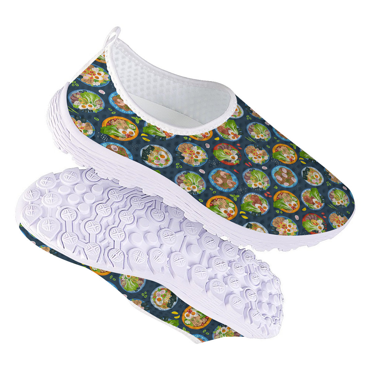 Ramen Udon Noodles In Bowl Print Pattern Nurse Shoes-grizzshop