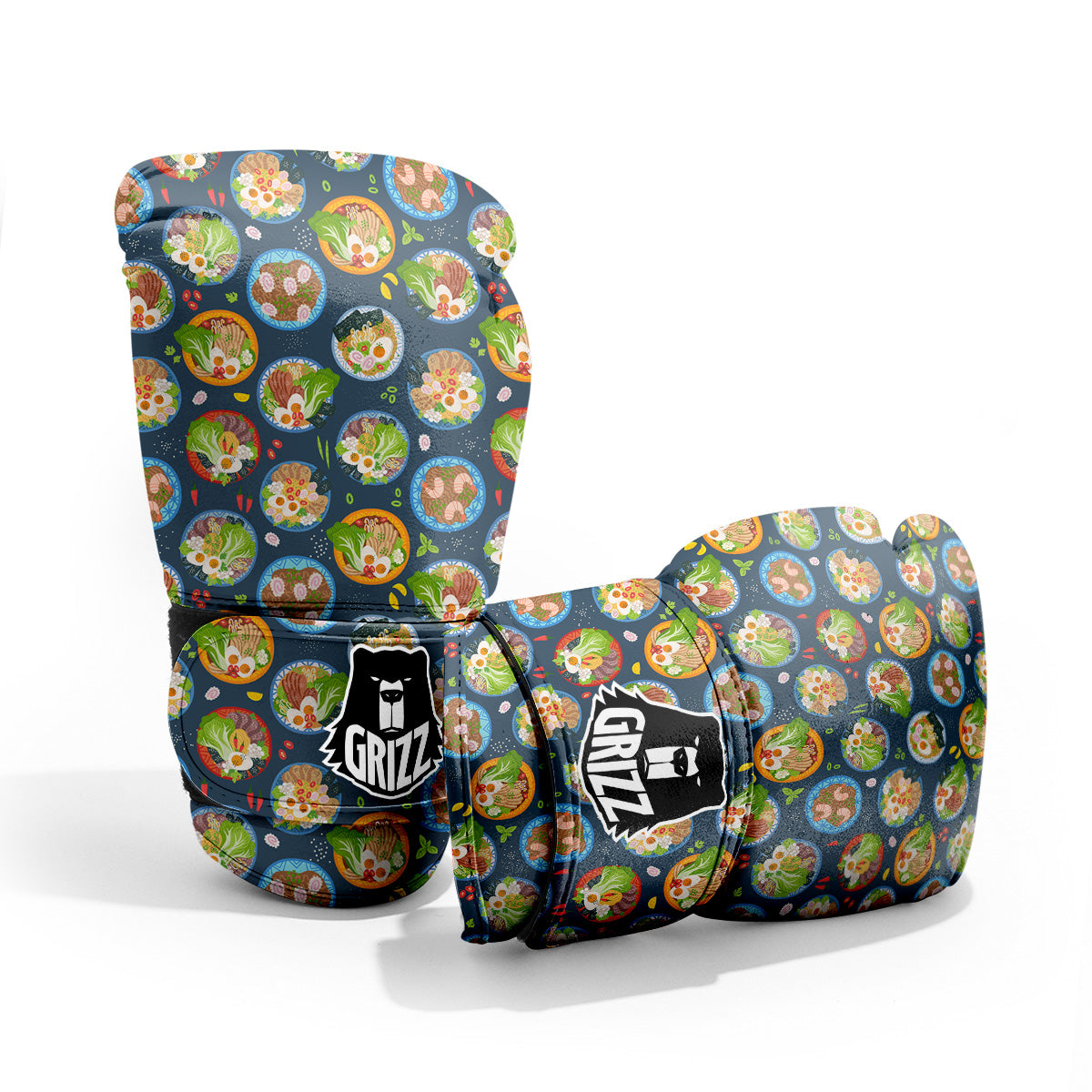 Ramen Udon Noodles In Bowl Print Pattern Pro Boxing Glove