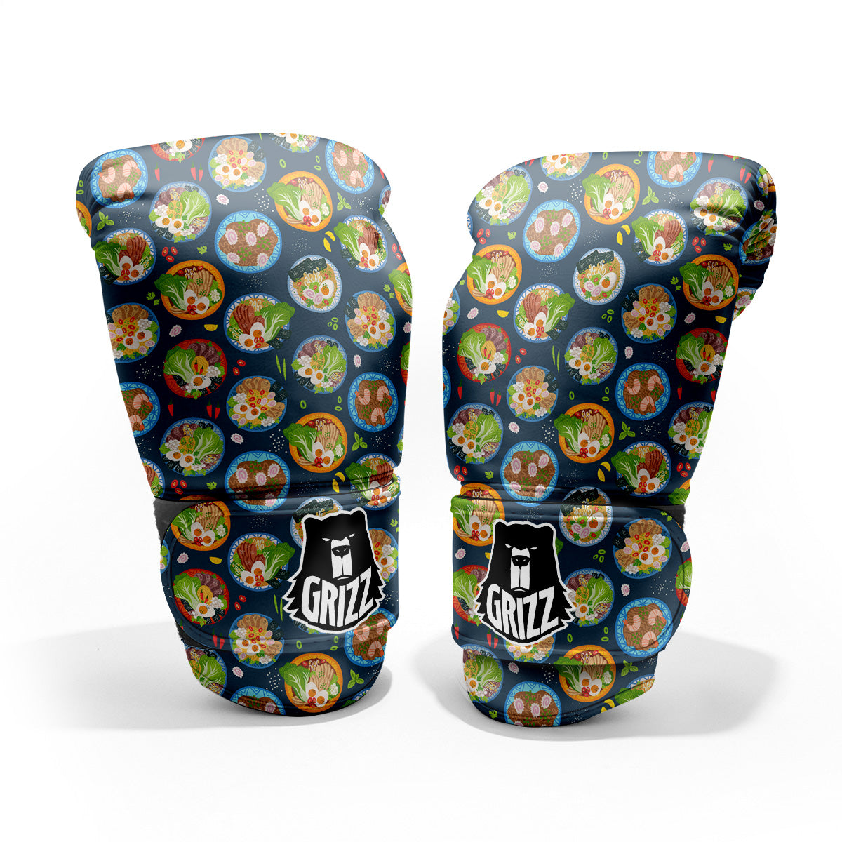 Ramen Udon Noodles In Bowl Print Pattern Pro Boxing Glove