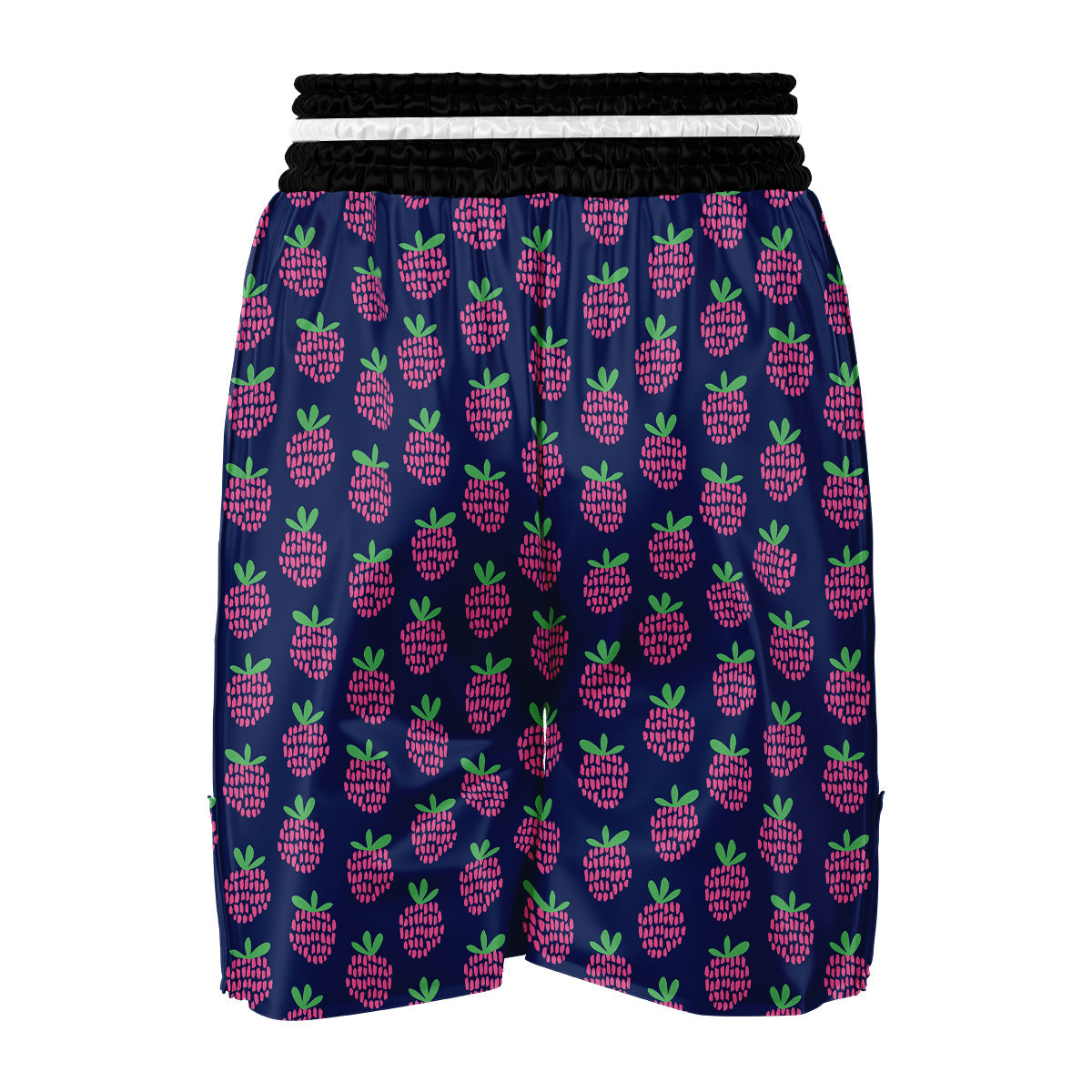 Raspberry Pink And Blue Color Print Pattern Boxing Shorts-grizzshop