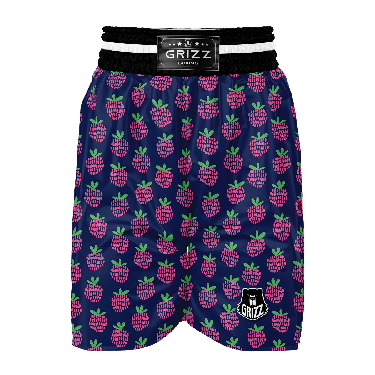 Raspberry Pink And Blue Color Print Pattern Boxing Shorts-grizzshop