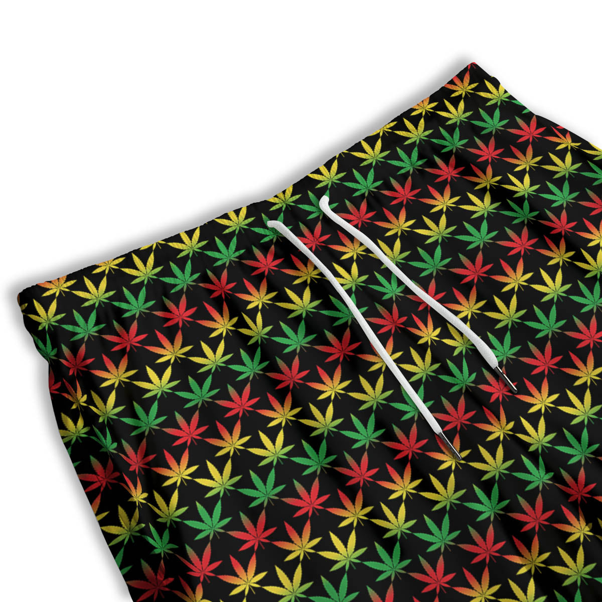 Rasta Cannabis Print Pattern Men's Athletic Shorts