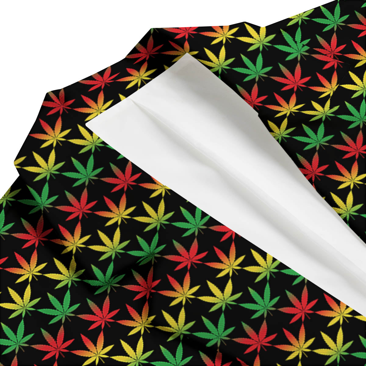 Rasta Cannabis Print Pattern Men's Blazer-grizzshop