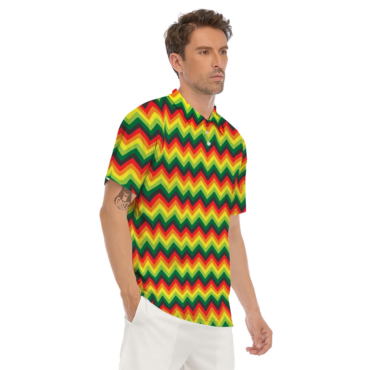 Rasta Jamaica Reggae Men's Golf Shirts-grizzshop