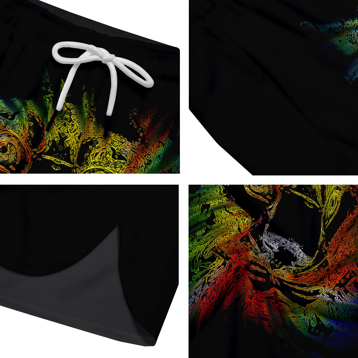 Rasta Lion Grunge Print Men's Running Shorts-grizzshop