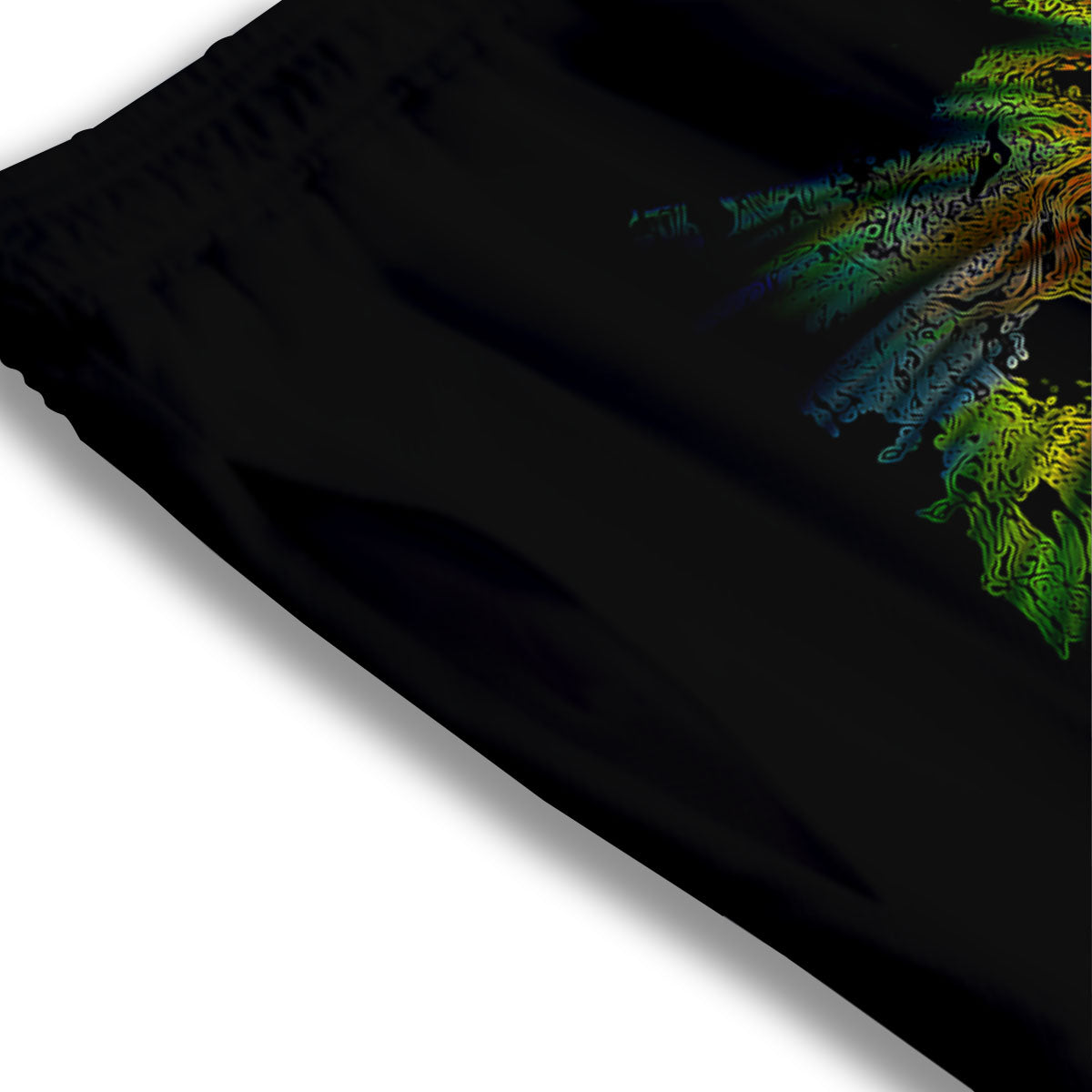 Rasta Lion Grunge Print Mesh Shorts