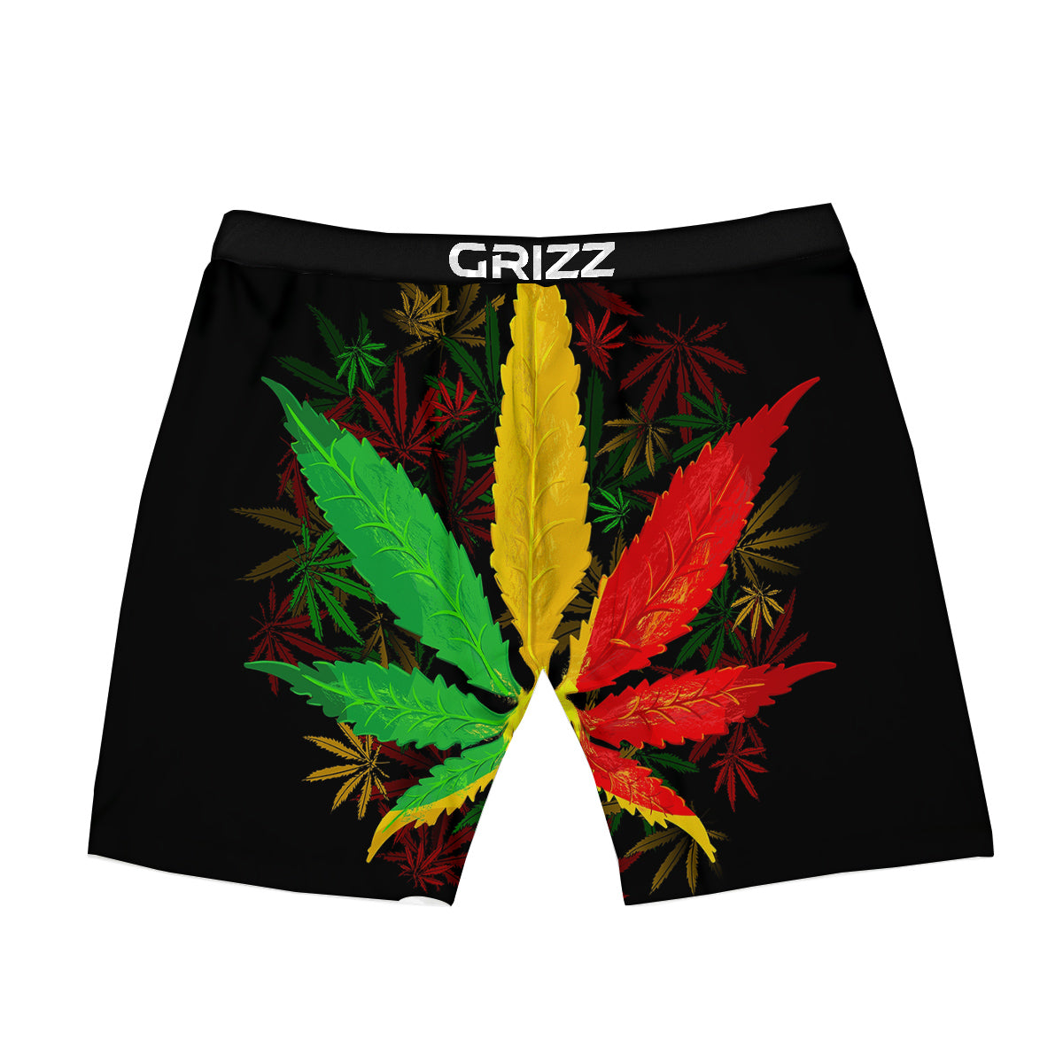 Rasta Cannabis Print Boxer Briefs