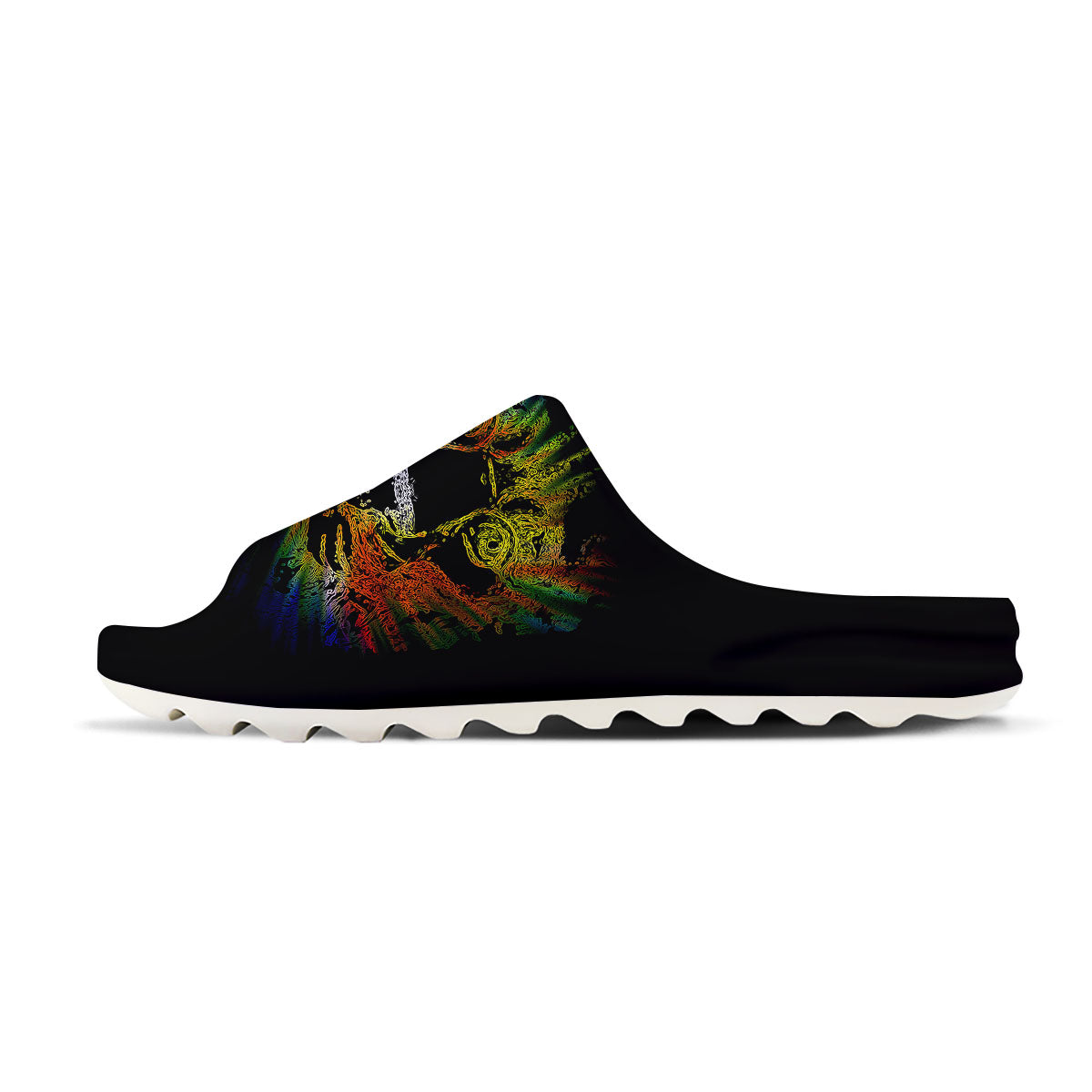 Rasta Lion Grunge Print Sandals-grizzshop