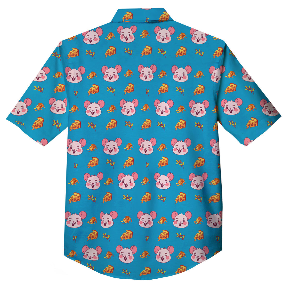 Rat Cute Print Pattern Button Up Shirt-grizzshop