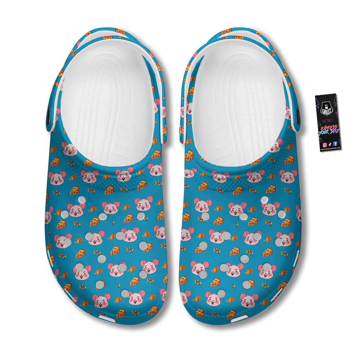 Rat Cute Print Pattern Clog-grizzshop